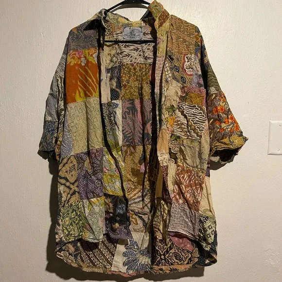 Unique Roxy patchwork shirt - Picture 2 of 10